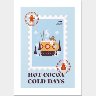 Hot Coco Hot Chocolate Hot Cocoa Winter Time Christmas Posters and Art